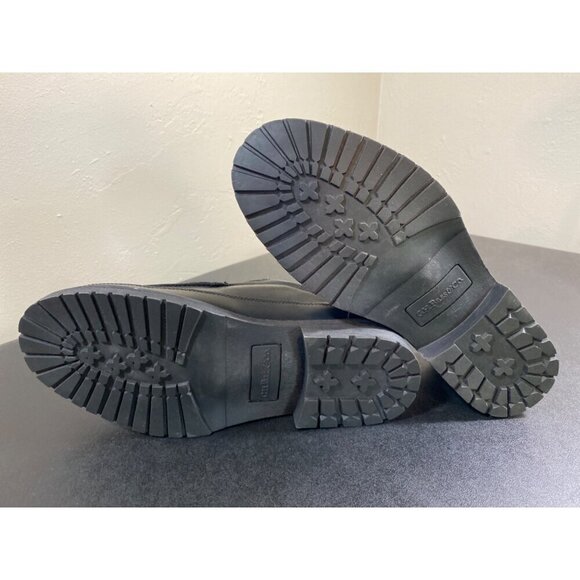 G.H. Bass Slip On Black Leather Loafers Shoes Mens 7 D Womens 9 D Academia - Picture 8 of 9